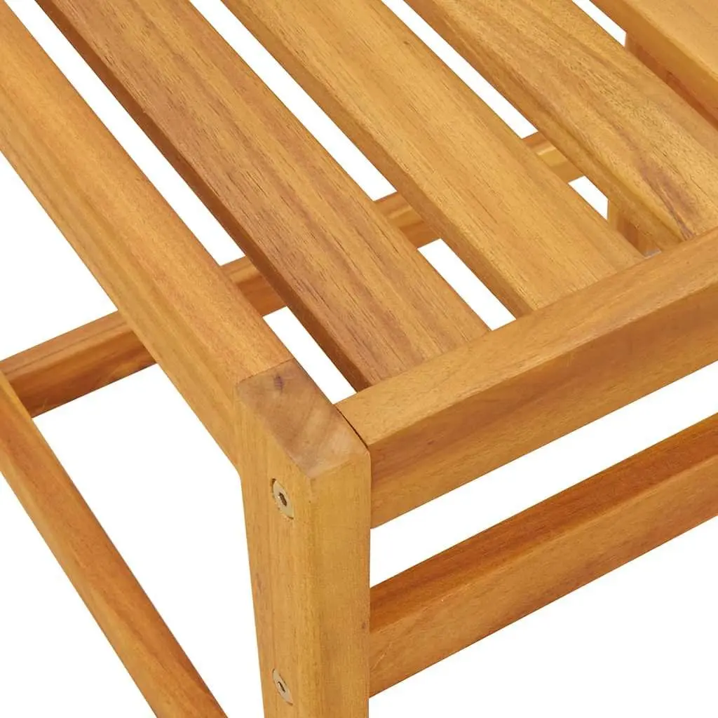 3 Piece Outdoor Patio Furniture Set Solid Acacia Wood with Cushions for Balcony and Garden