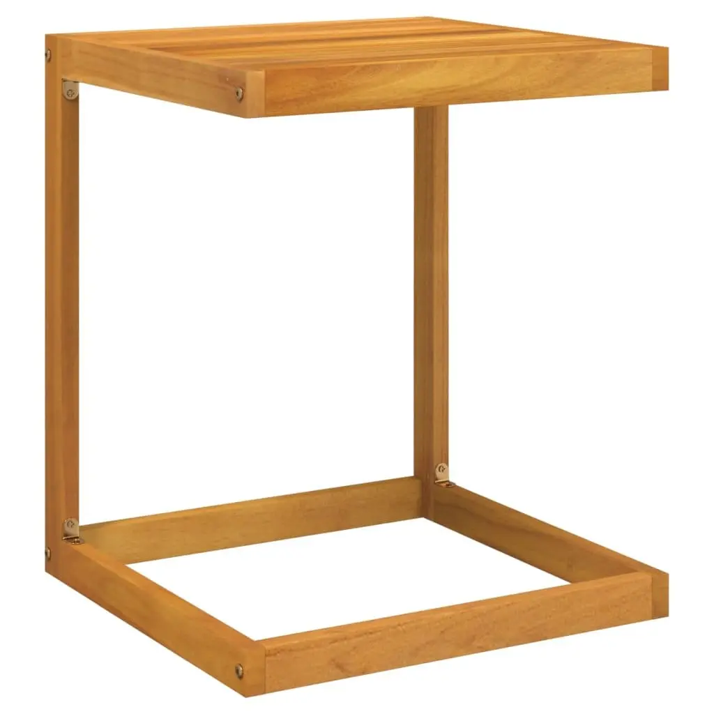 C Table Solid Acacia Wood 42x40x50 cm Brown Outdoor Side Table