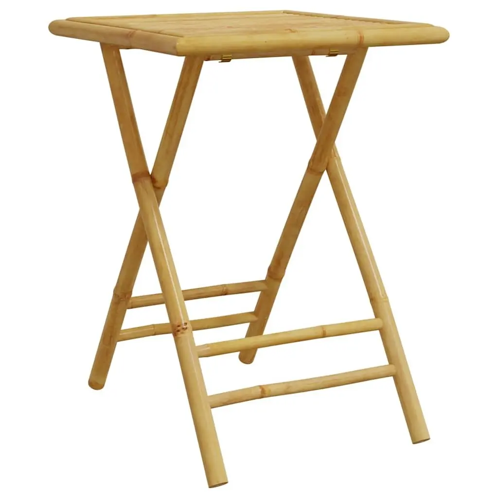 Folding Garden Table Bamboo 55x55x75cm Outdoor Patio Furniture Brown