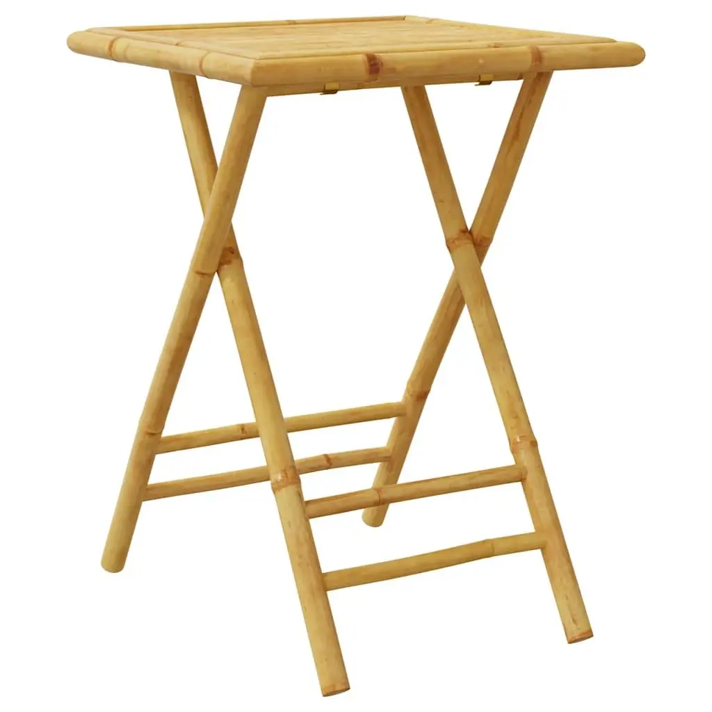 Folding Garden Table Bamboo 55x55x75cm Outdoor Patio Furniture Brown