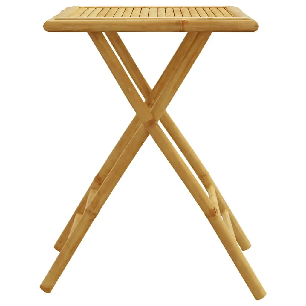 Folding Garden Table Bamboo 55x55x75cm Outdoor Patio Furniture Brown