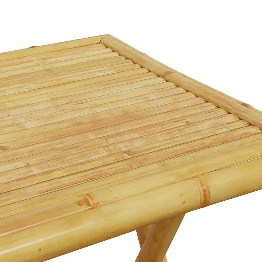 Folding Garden Table Bamboo 55x55x75cm Outdoor Patio Furniture Brown