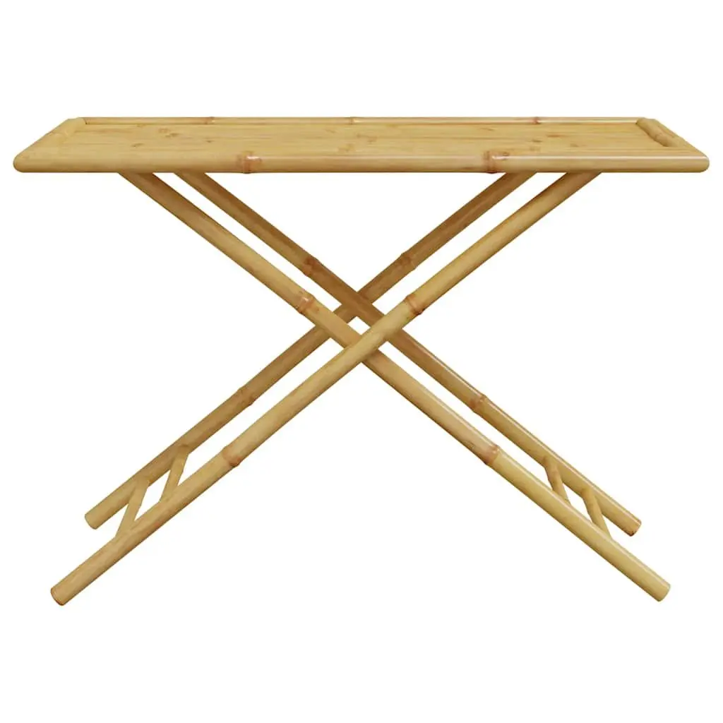 Folding Garden Table Foldable Bamboo 110x55x75cm