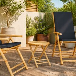 Brown Bamboo Folding Garden Table for Easy Outdoor Living