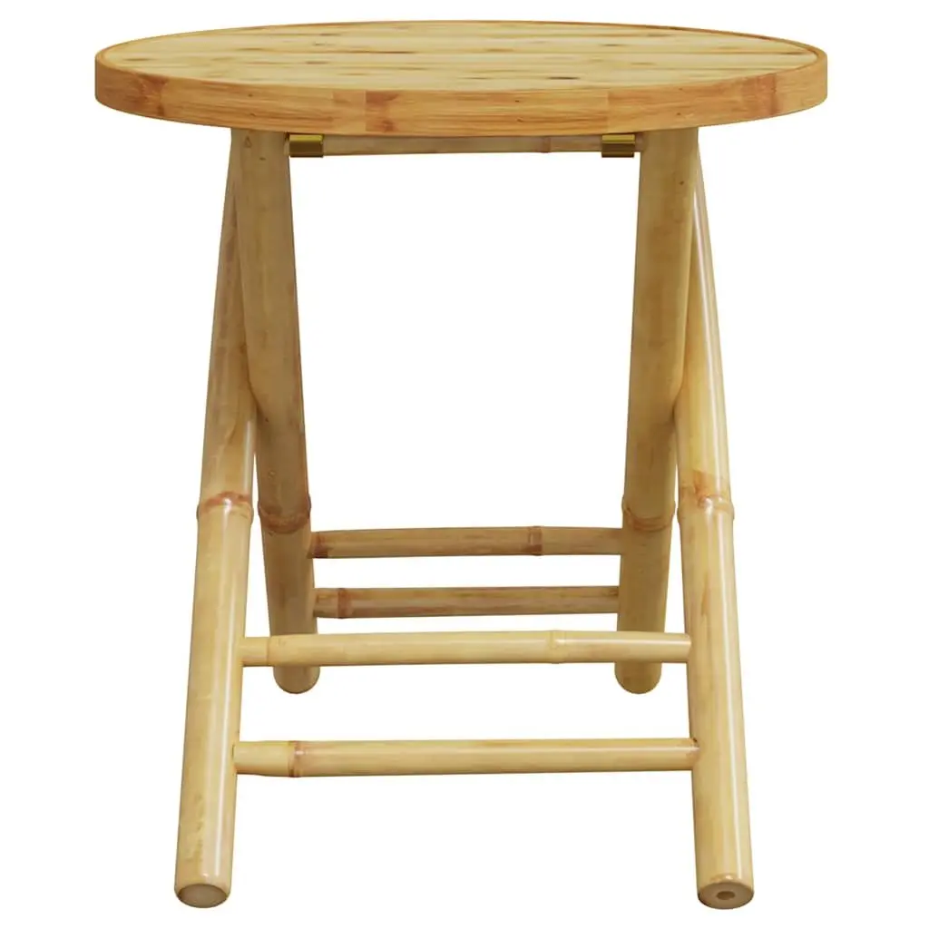 Folding Garden Table Brown Bamboo Portable Ø45 x 45 cm