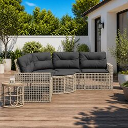 Your Friendly L-Shaped Garden Sofa with Footstool