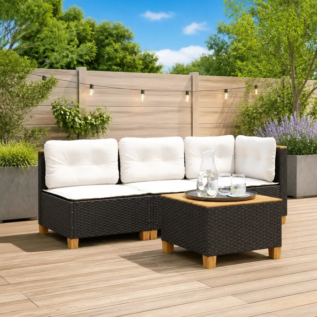 Outdoor Corner Sofa with Cushions