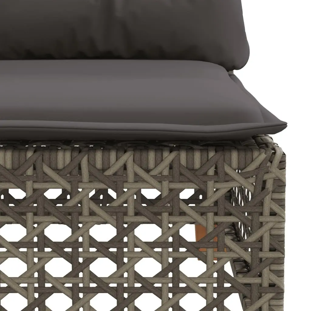 Garden Corner Sofa with Cushions Grey Outdoor Lounge Seating Modular Furniture