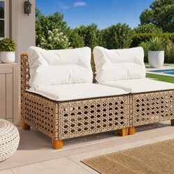 Friendly Outdoor Garden Sofa in Beige for You