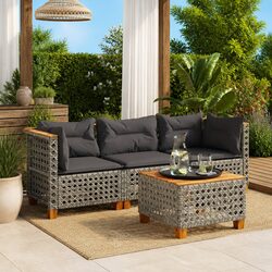 Friendly 3-Seater Outdoor Sofa with Cushions - Grey