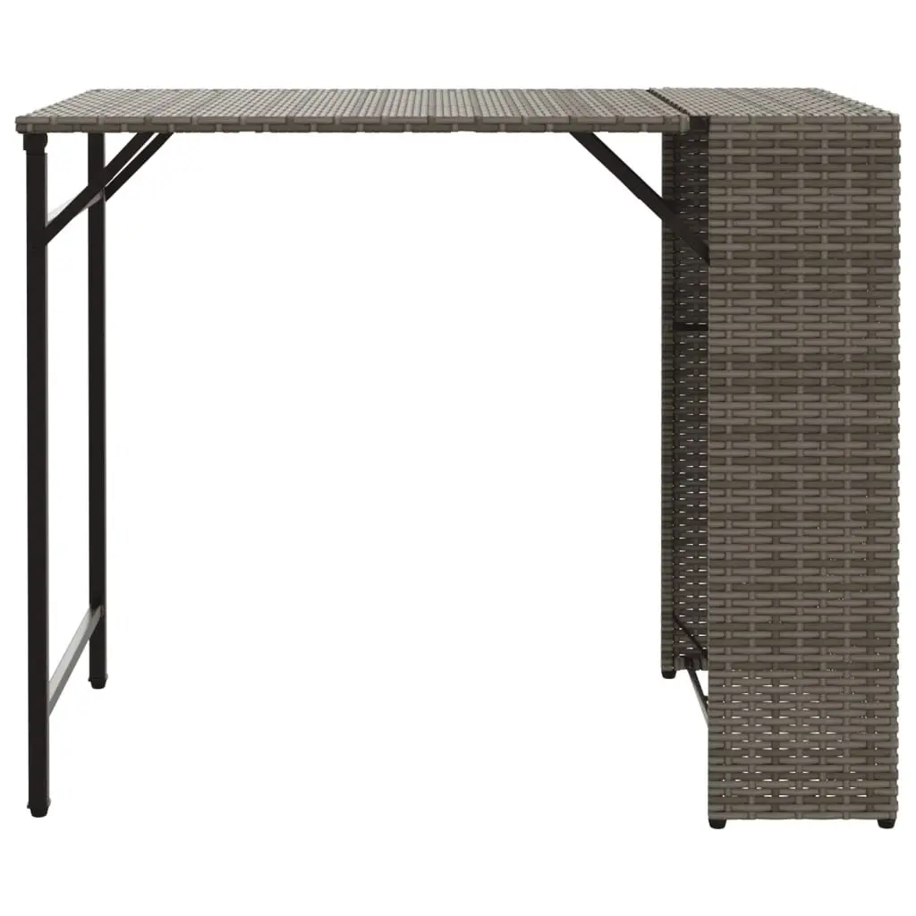 Foldable Garden Dining Set Grey 5 Piece Outdoor Furniture for Patio Backyard