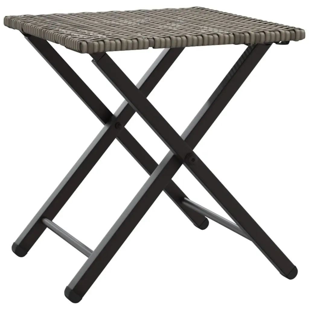 Foldable Garden Dining Set Grey 5 Piece Outdoor Furniture for Patio Backyard