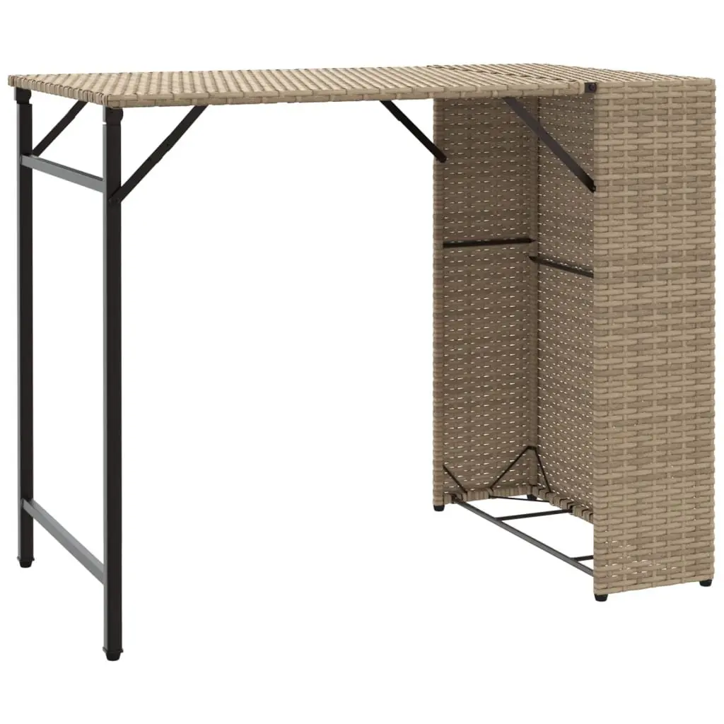 Garden Dining Set Foldable Outdoor Furniture 5 Piece Beige