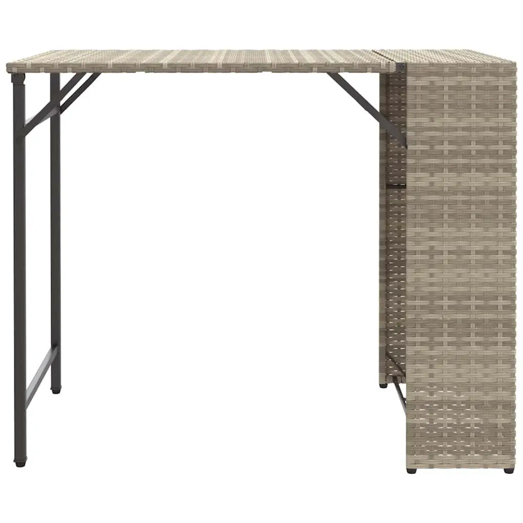 Garden Dining Set 5 Piece Foldable Outdoor Patio Furniture Grey Poly Rattan