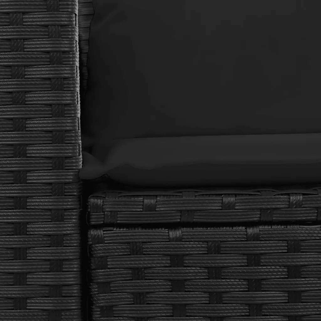Black Outdoor Sofa for Two Persons