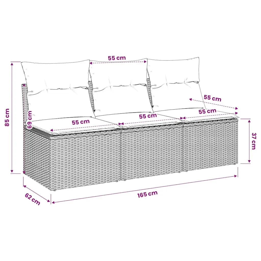 3-Seater Garden Sofa