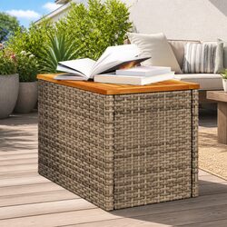 Friendly Beige Side Tables for Your Outdoor Enjoyment
