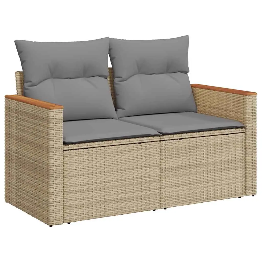 2-Seater Garden Sofa in Beige