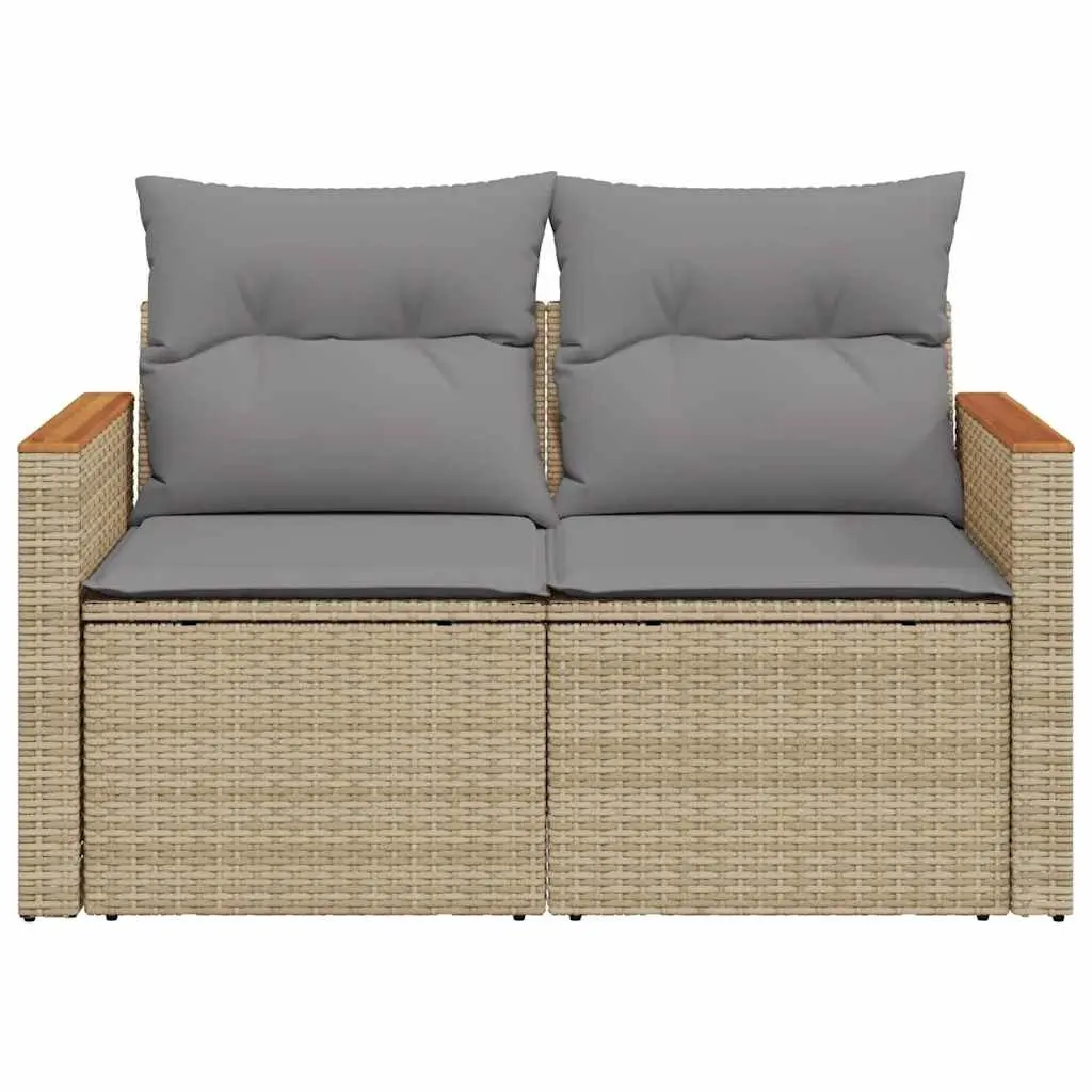 2-Seater Garden Sofa in Beige