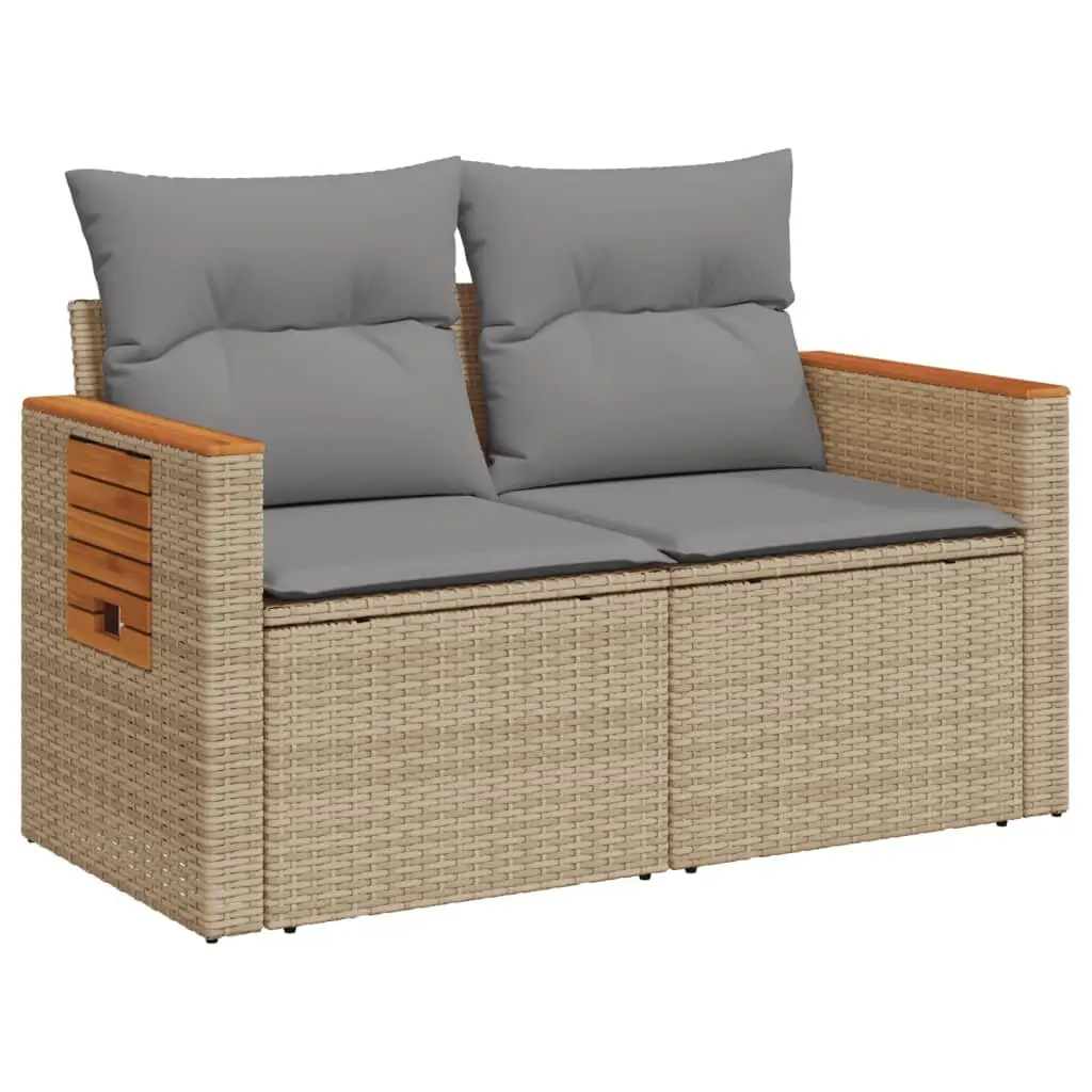 2-Seater Garden Sofa with Cushions
