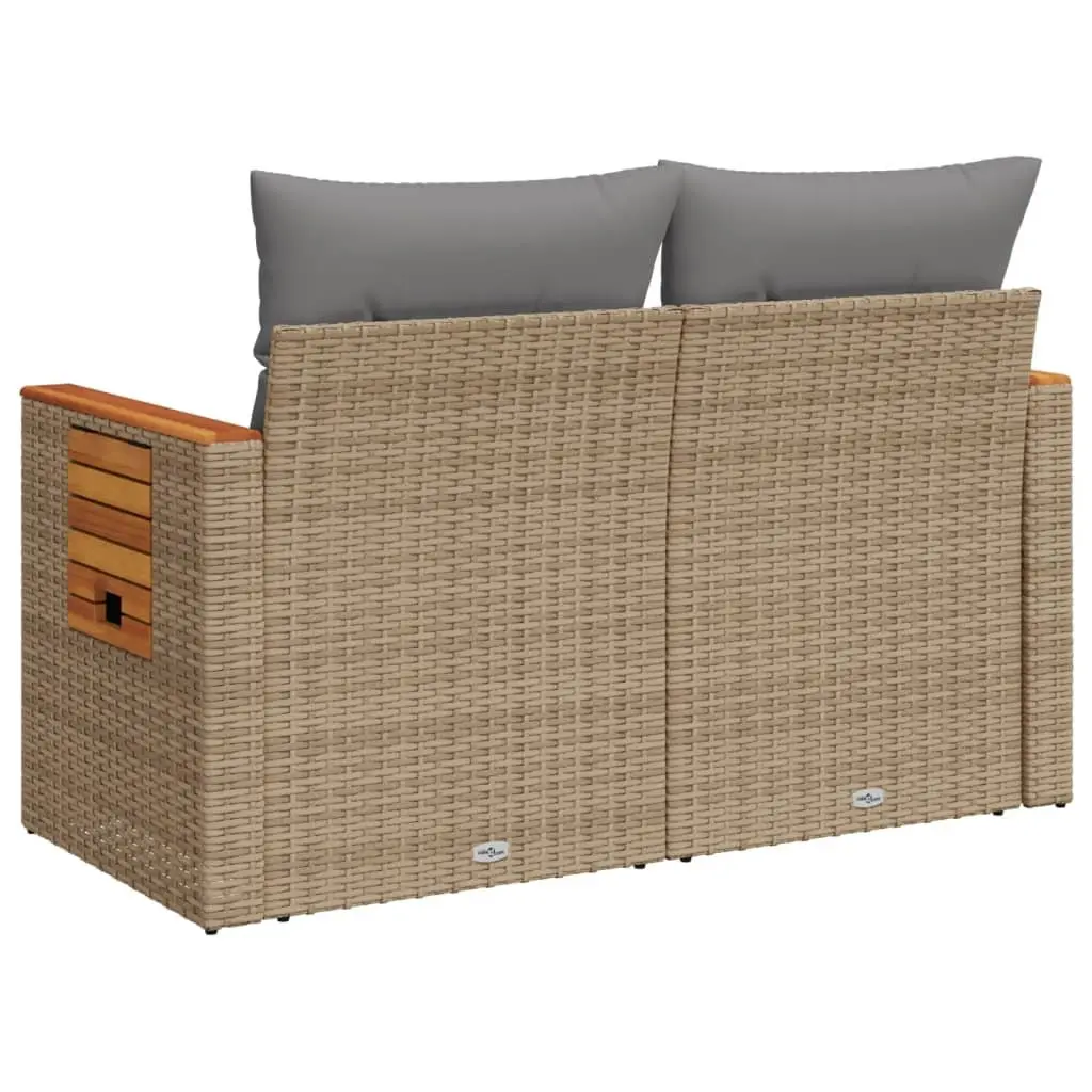 2-Seater Garden Sofa with Cushions