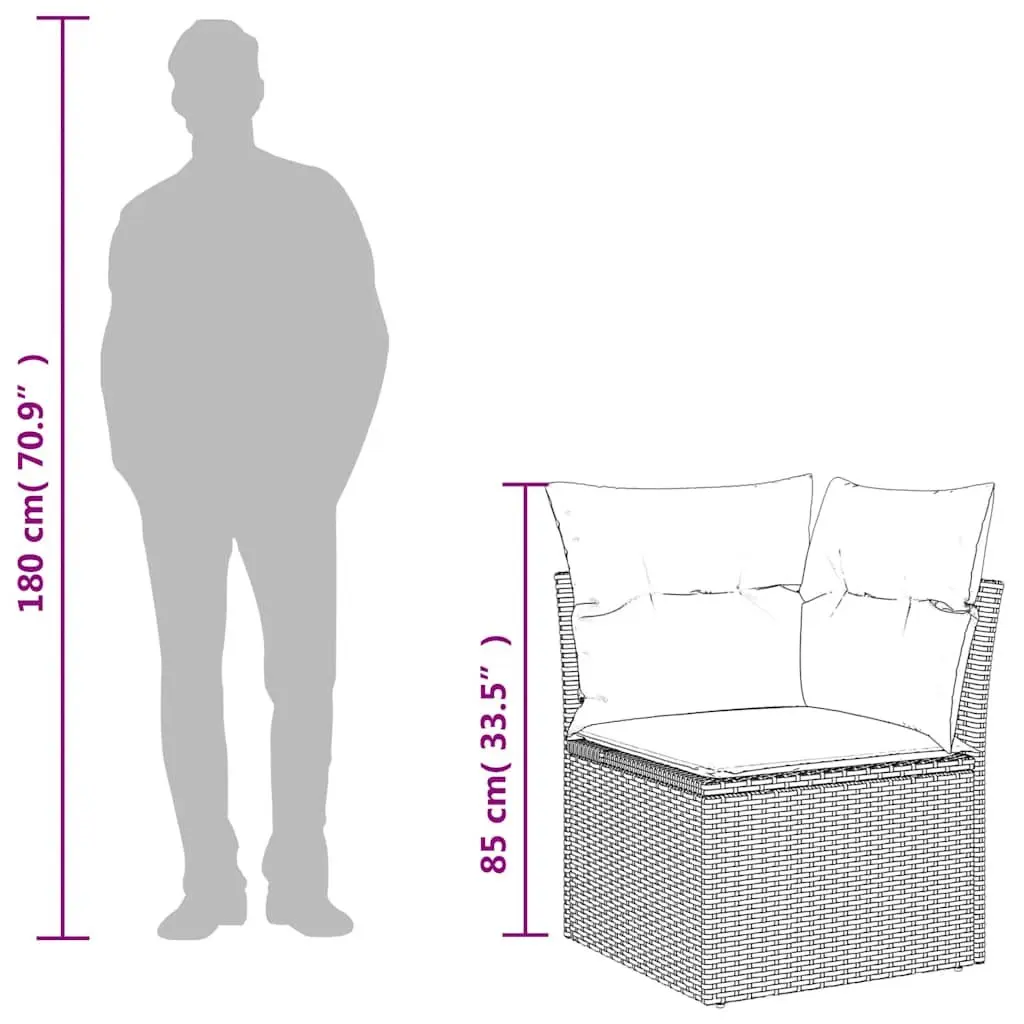 Garden Corner Sofa with Cushions