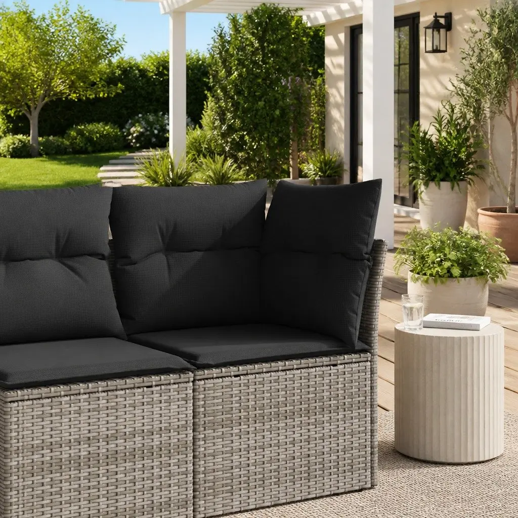 Outdoor Corner Sofa with Padded Cushions for Comfort