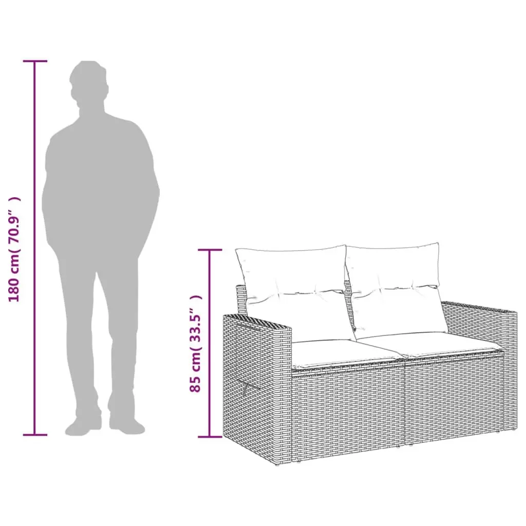 2-Seater Garden Sofa for Outdoor Comfort