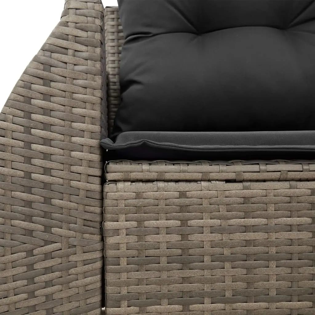 2-Seater Garden Sofa in Grey for Relaxing
