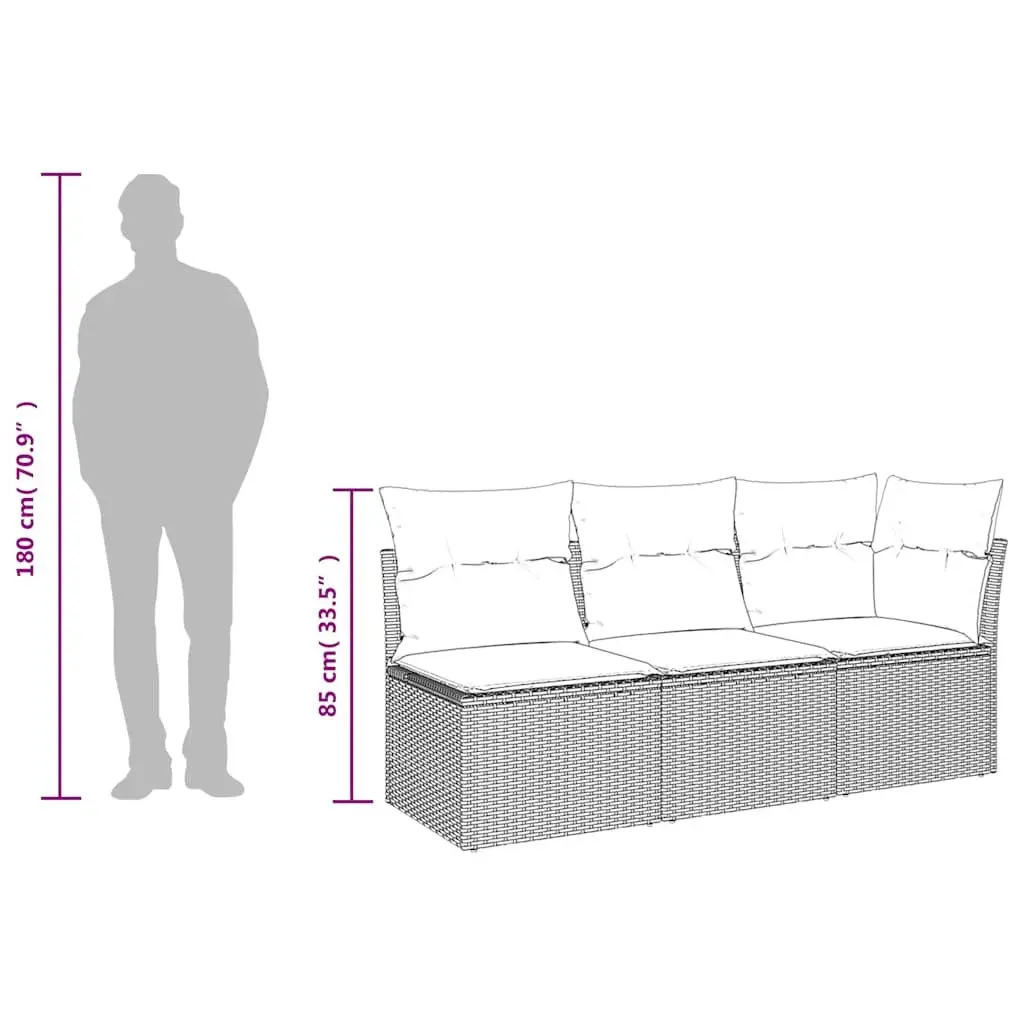 Grey 3-Seater Sofa