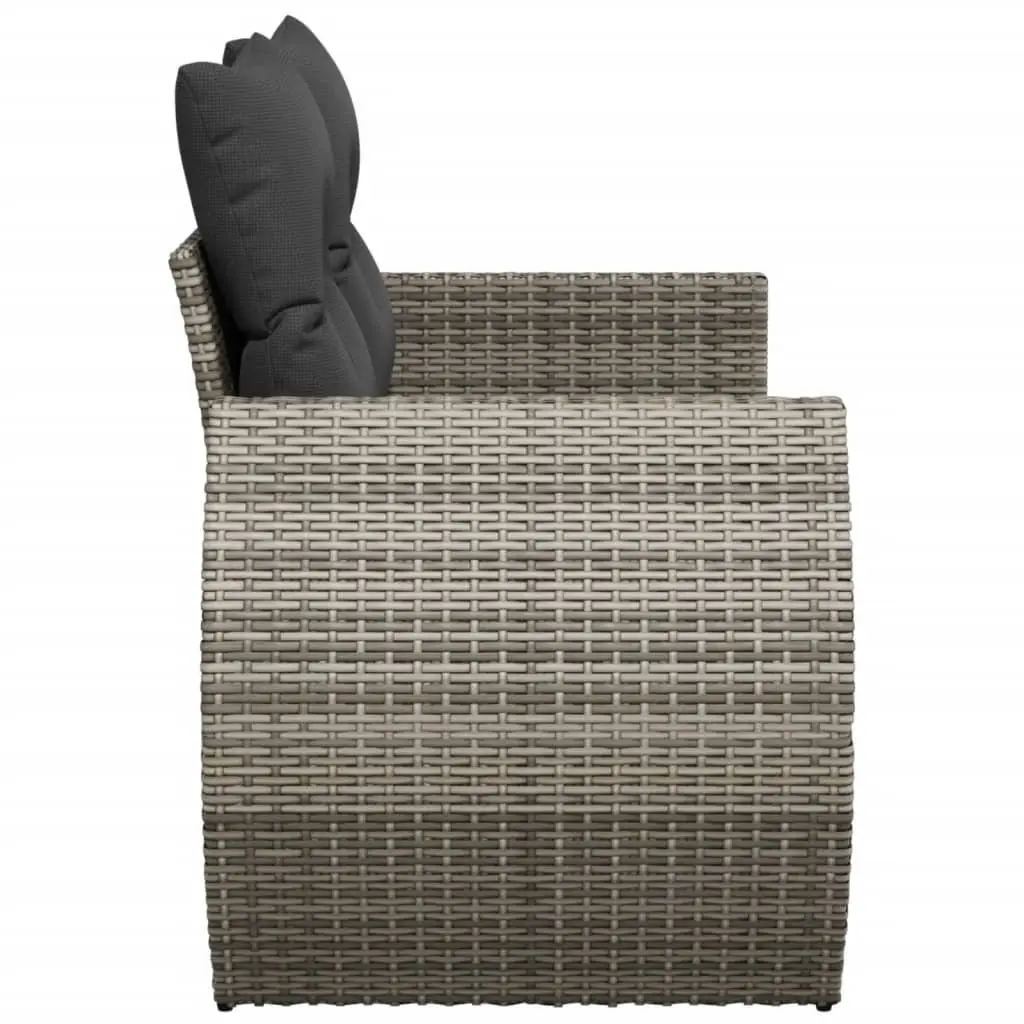 Grey Outdoor 2-Seater Sofa with Removable Cushions and Storage Water-Resistant Bags Patio Furniture Set