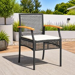 Friendly Set of 4 Garden Chairs with Comfortable Cushions