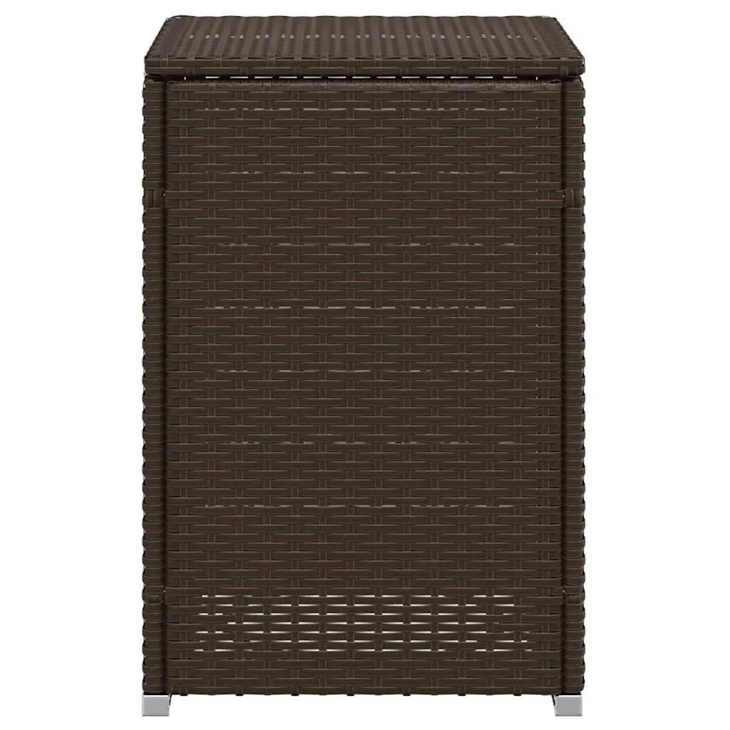 Propane Tank Cover Table Brown Poly Rattan 40x40x60cm Outdoor Storage Side