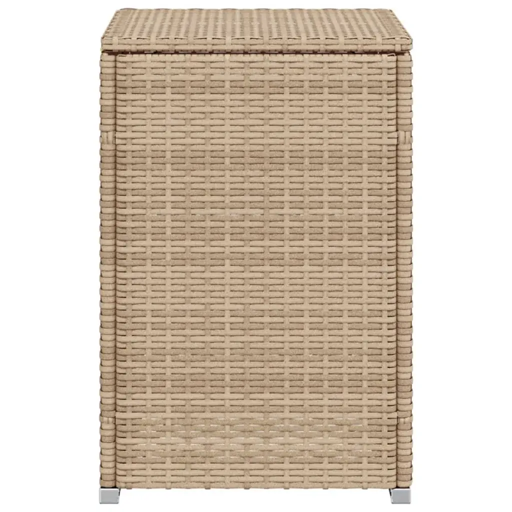Outdoor Propane Tank Cover Side Table Beige PE Poly Rattan 40 x 40 x 60 cm