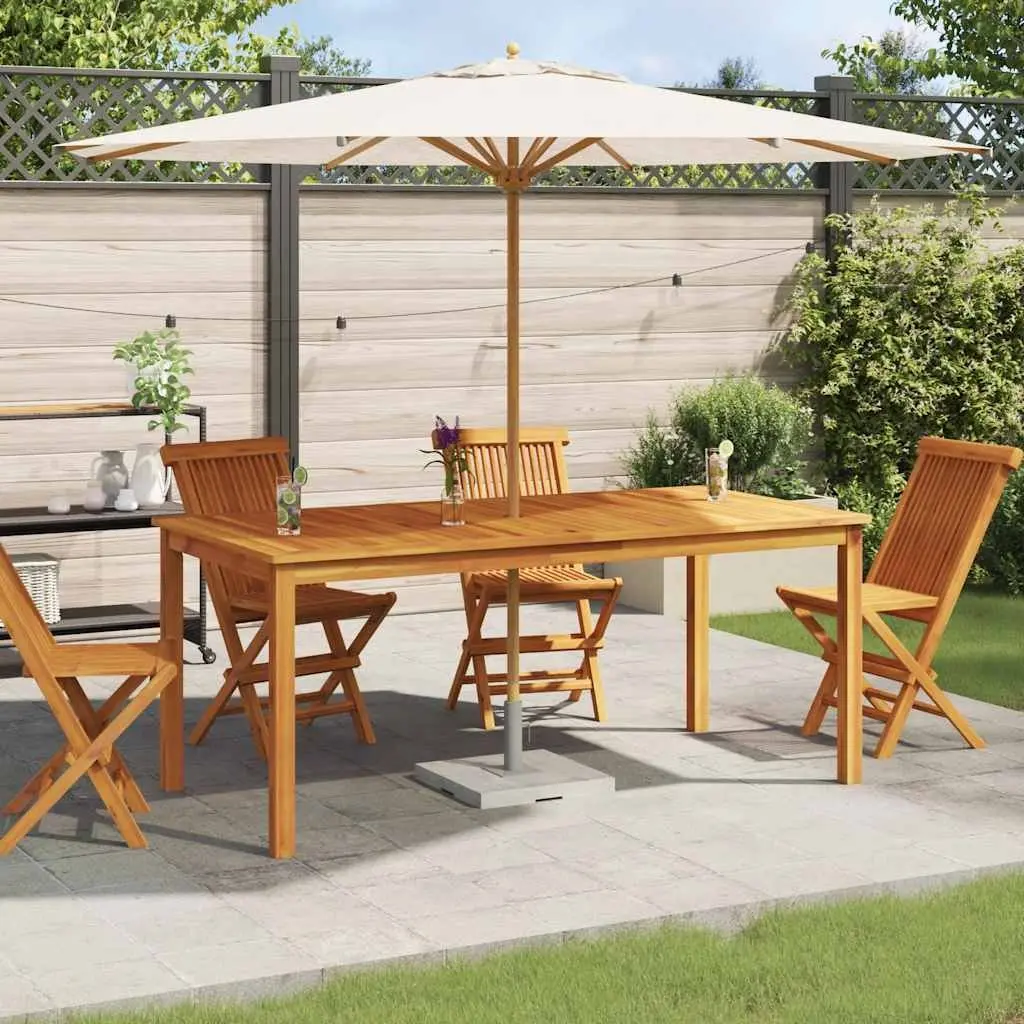 Outdoor Dining Table Solid Acacia Wood Brown 180x90x75cm