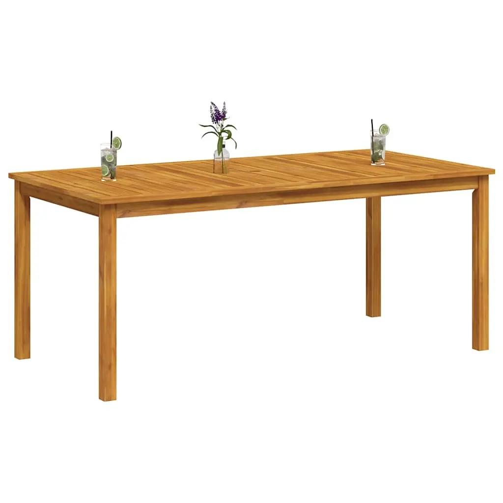 Outdoor Dining Table Solid Acacia Wood Brown 180x90x75cm