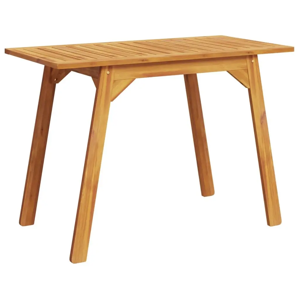 Outdoor Dining Table Solid Acacia Wood Brown 110x56x75cm
