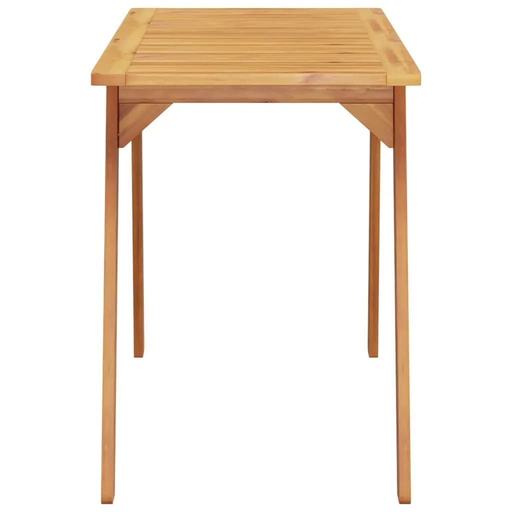 Outdoor Dining Table Solid Acacia Wood Brown 110x56x75cm