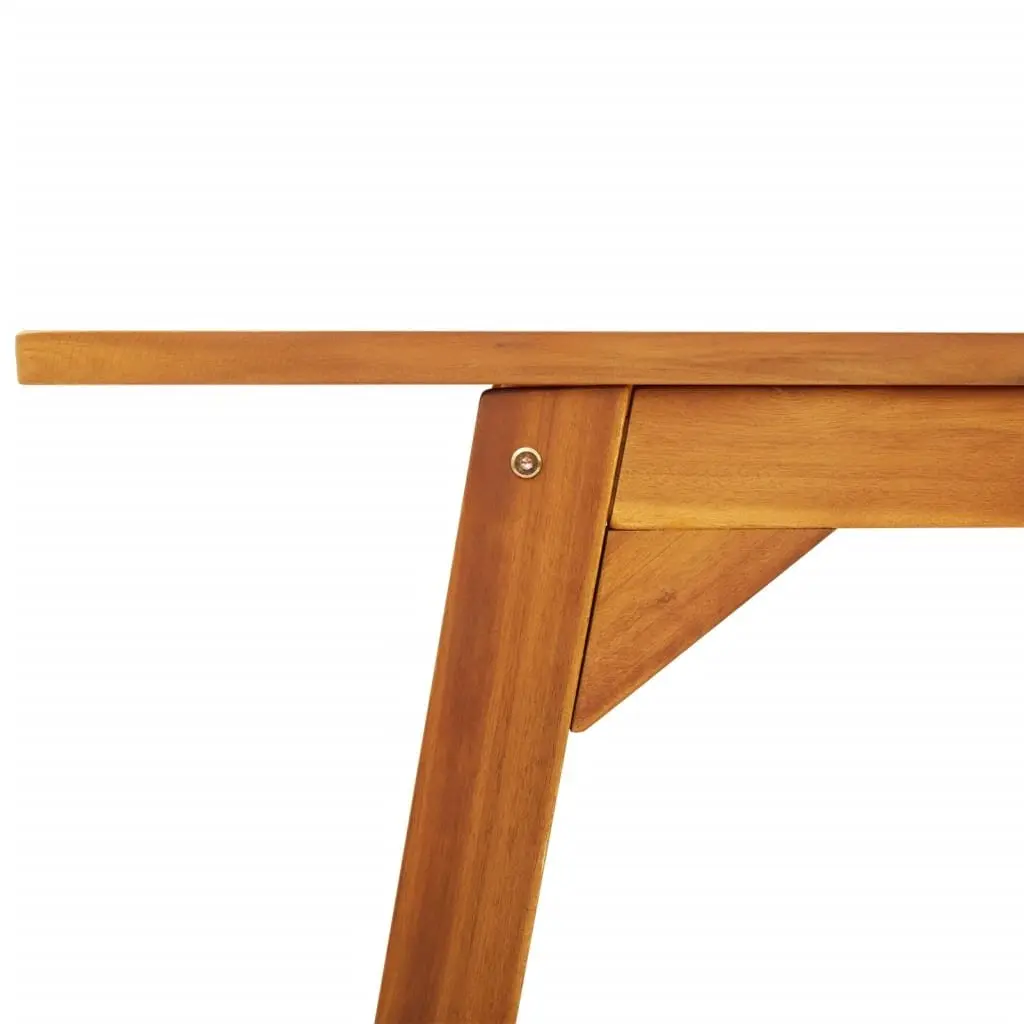 Outdoor Dining Table Solid Acacia Wood Brown 110x56x75cm