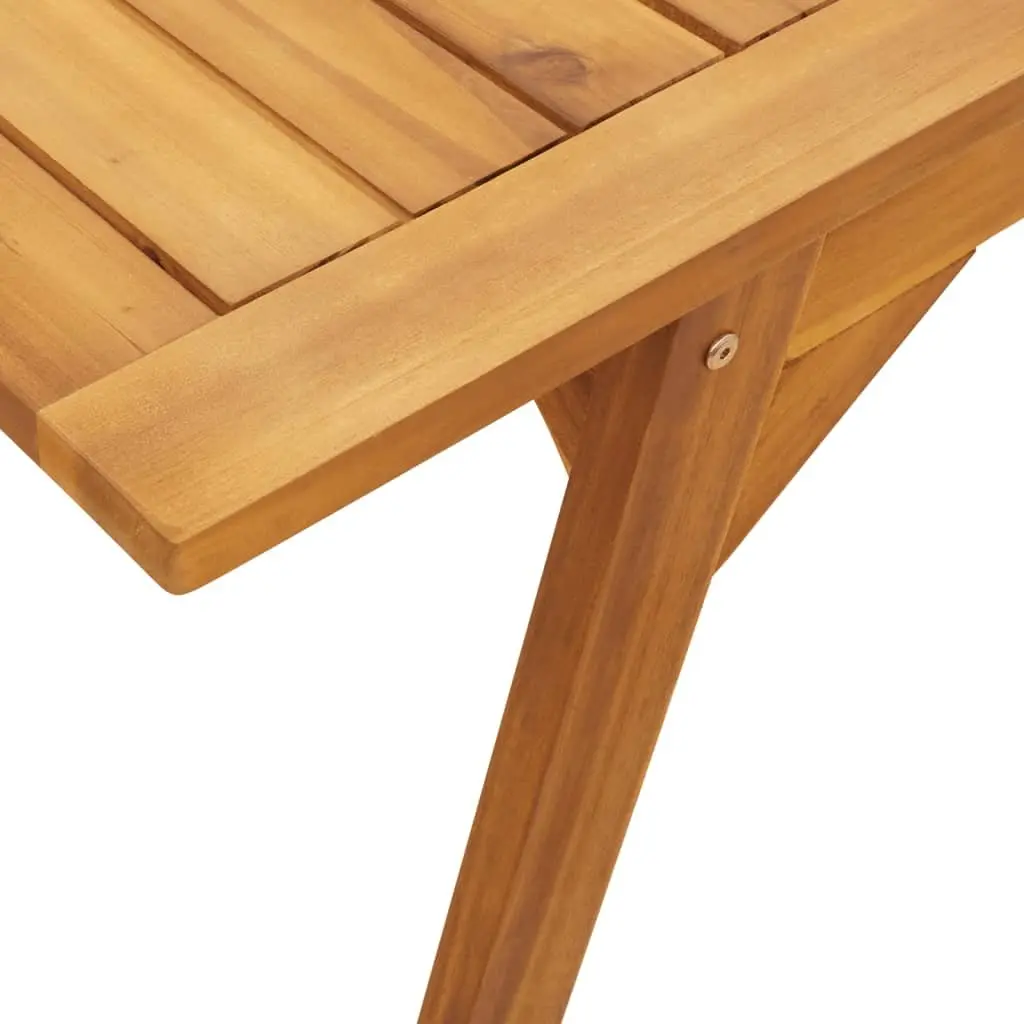 Outdoor Dining Table Solid Acacia Wood Brown 110x56x75cm
