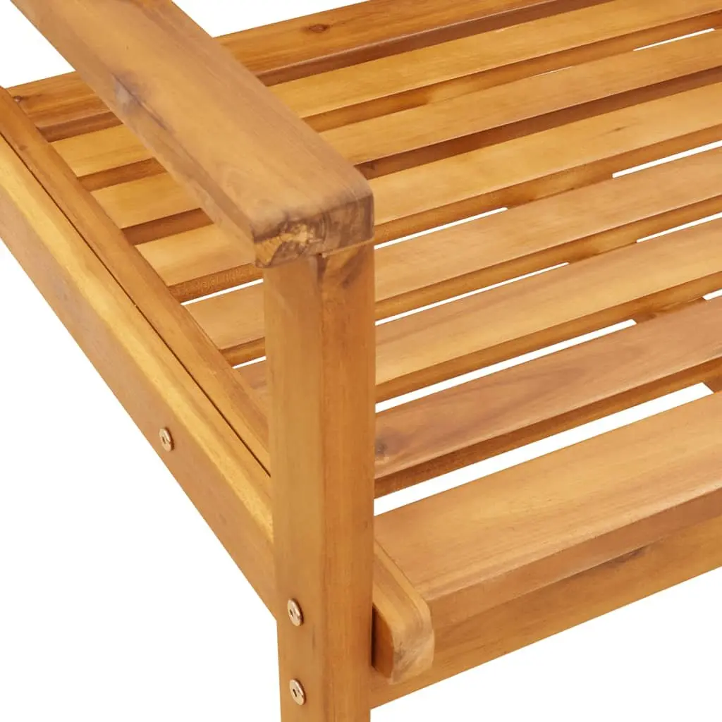 Outdoor Sofa Chair Set Solid Wood 2 Piece Garden Patio Lounge Seating Furniture