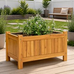 Friendly Wooden Planter Box for Your Garden