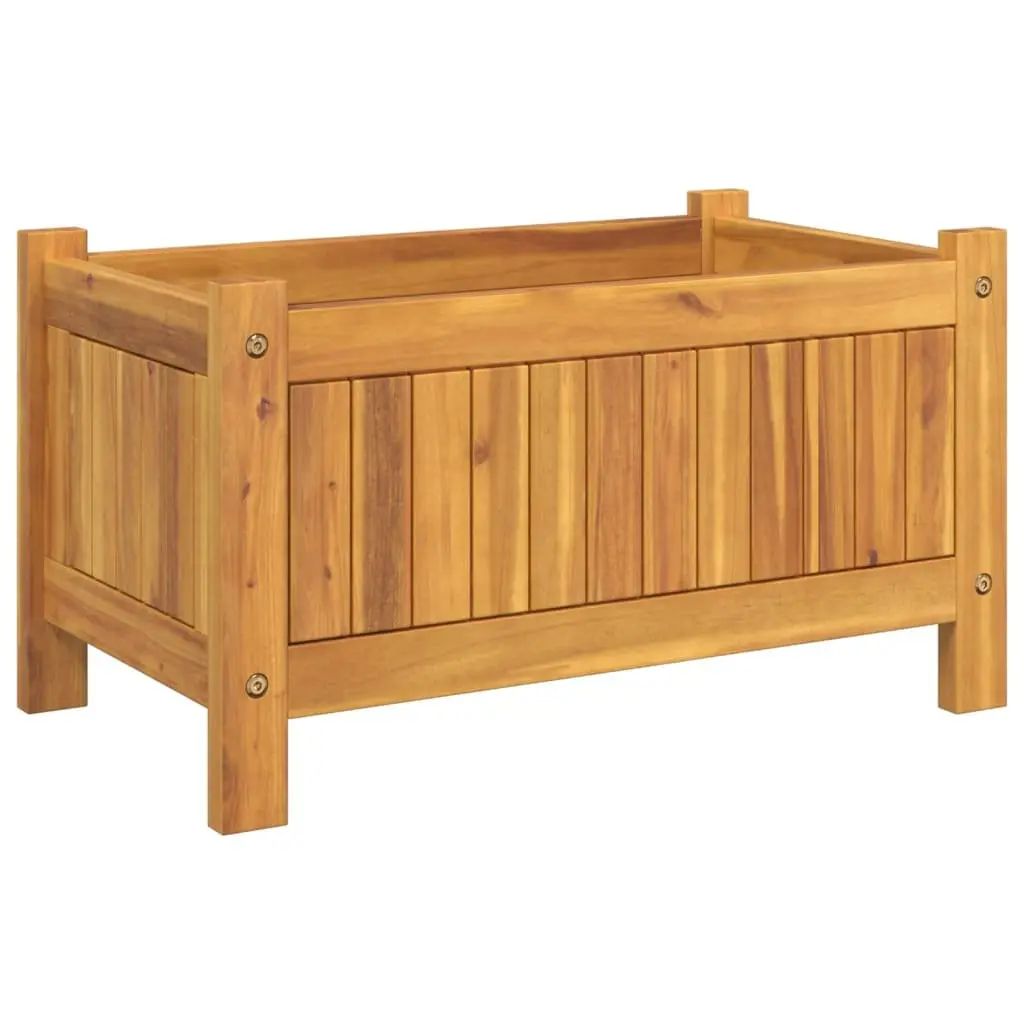 Garden Planter Wooden Box Container Raised Bed Brown 54 x 31 x 30 cm