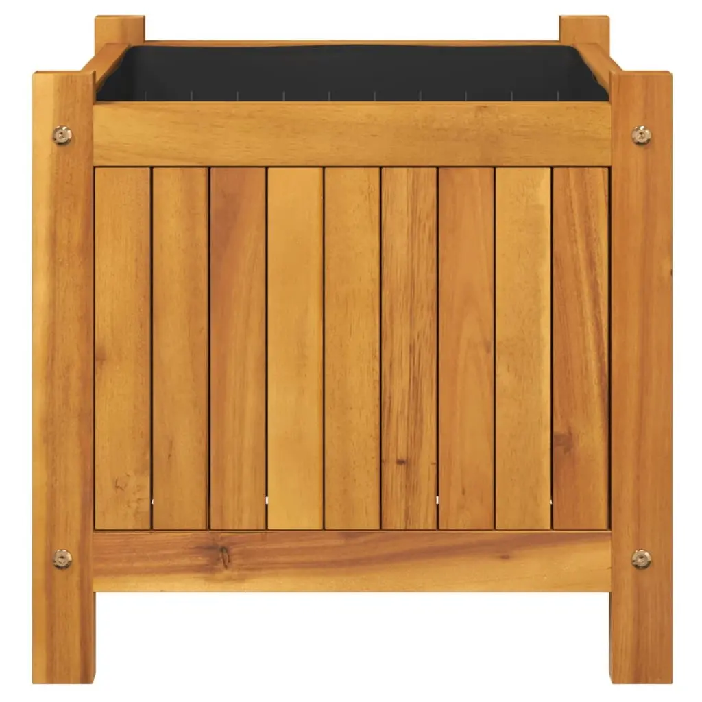 Wooden Garden Planter Box Solid Acacia Brown 42x42x40cm