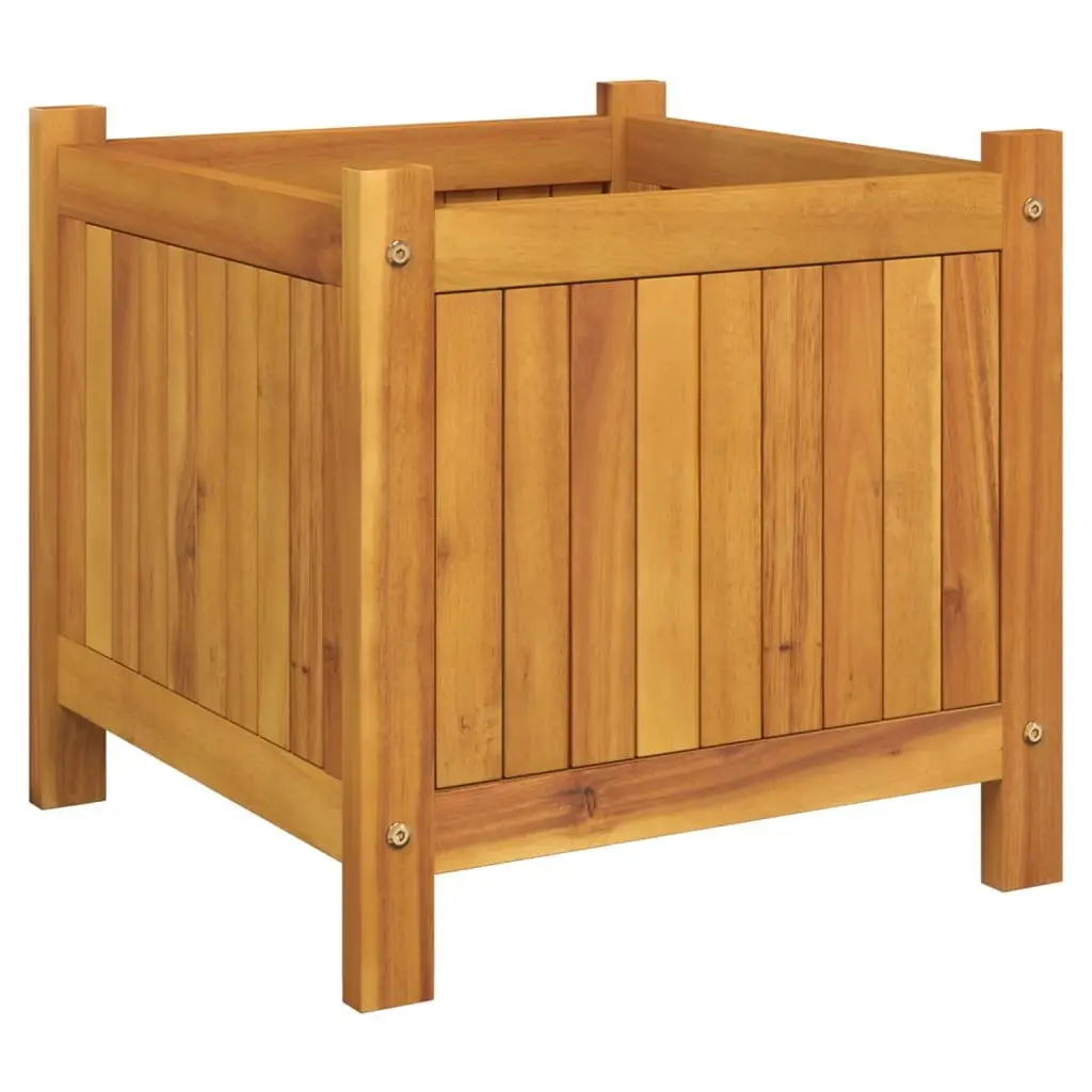 Wooden Garden Planter Box Solid Acacia Brown 42x42x40cm