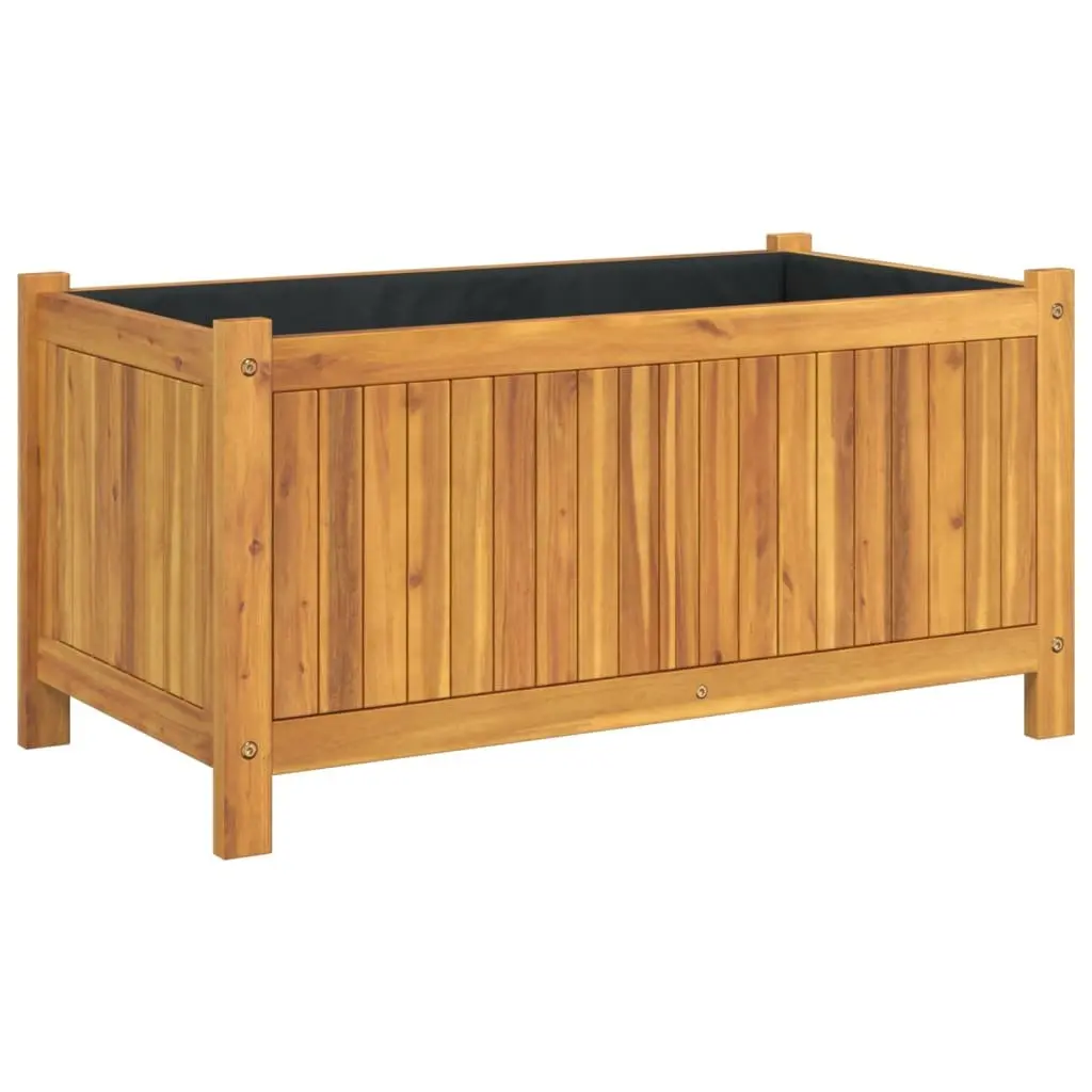 Wooden Garden Planter Box Solid Acacia Wood 80x42x40 cm Outdoor Flower Pot
