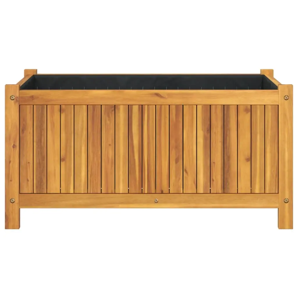 Wooden Garden Planter Box Solid Acacia Wood 80x42x40 cm Outdoor Flower Pot