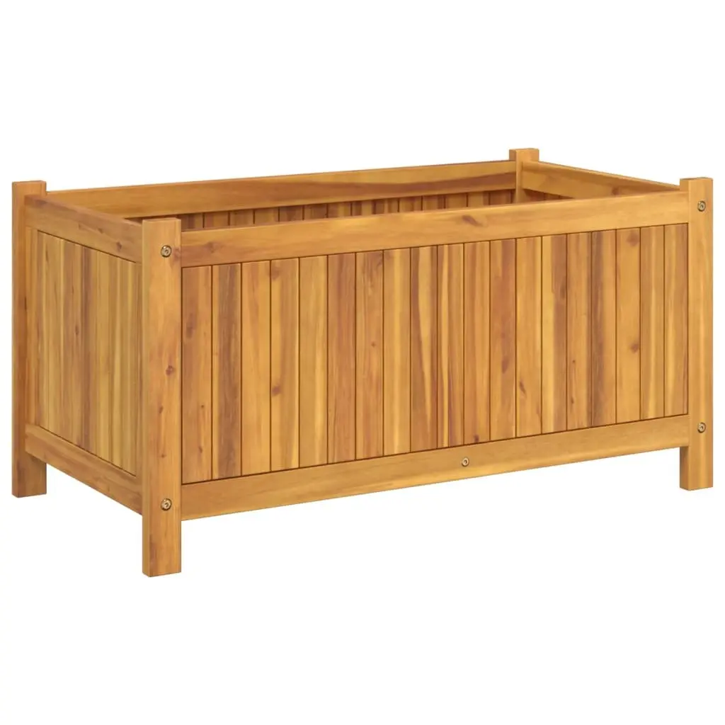 Wooden Garden Planter Box Solid Acacia Wood 80x42x40 cm Outdoor Flower Pot