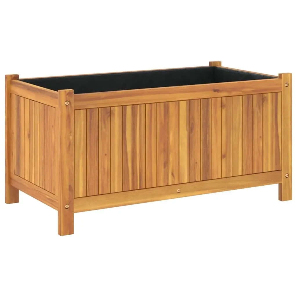 Wooden Garden Planter Box Solid Acacia Wood 80x42x40 cm Outdoor Flower Pot