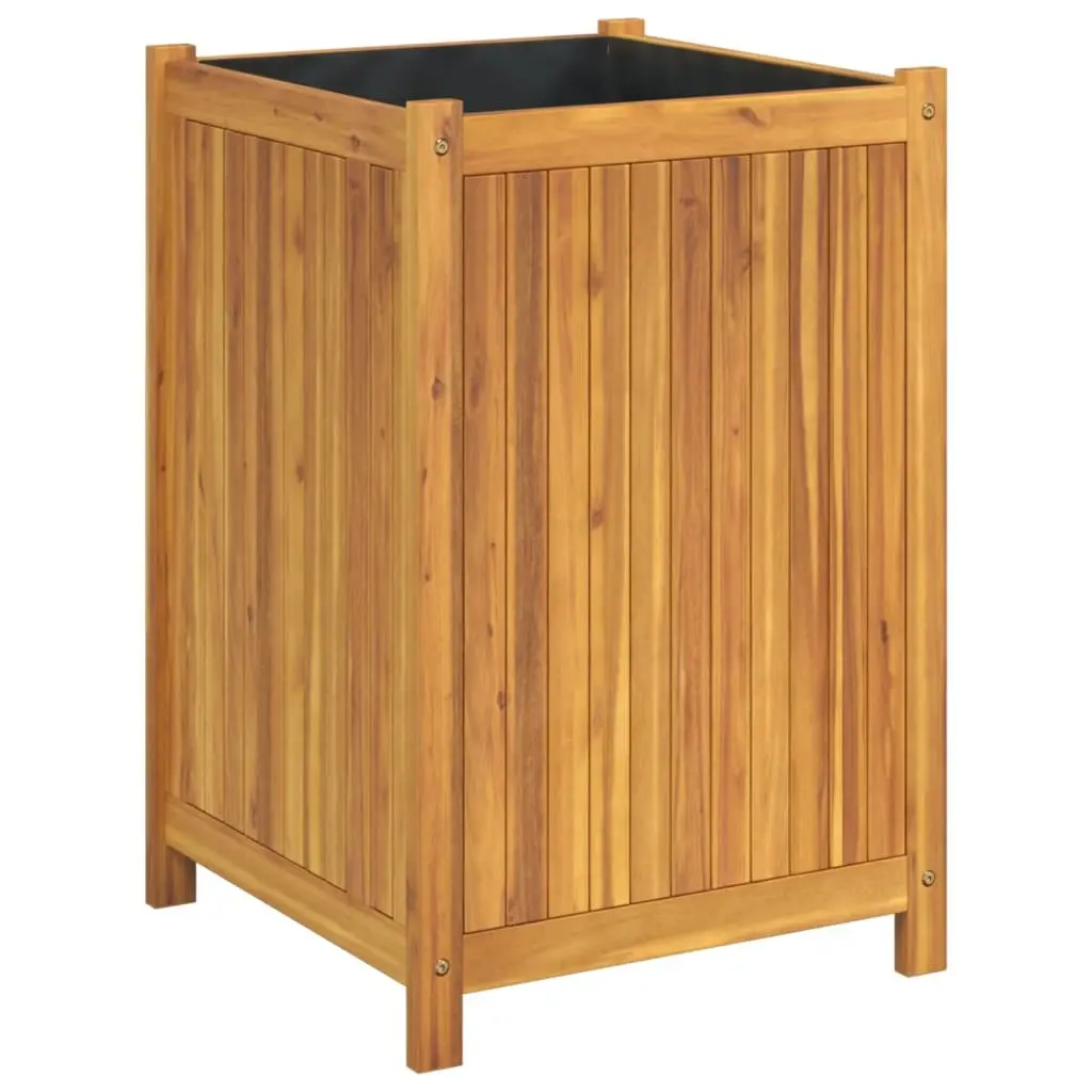 Acacia Wood Garden Planter Box 50x50x75 cm